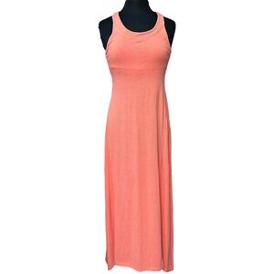 Eddie Bauer Maxi Dress Women's Size S Sleeveless Casual Peach Travel